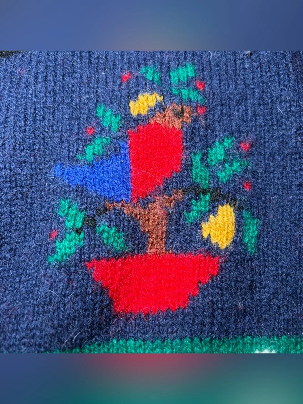 Vintage Charter Club 97% Wool Cardigan Christmas Sweater Women SMALL Red
